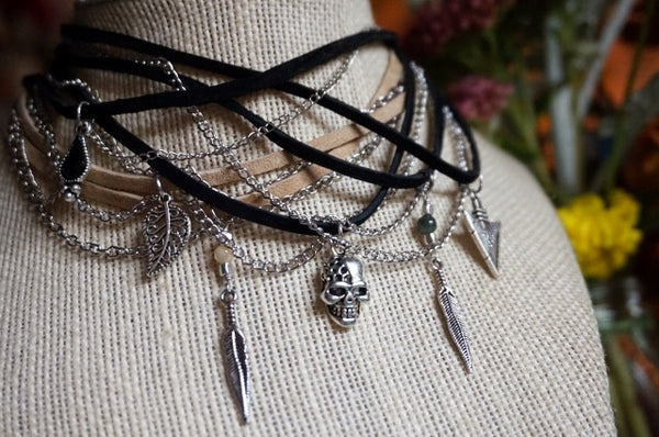 variety of suede chokers & charms, product image