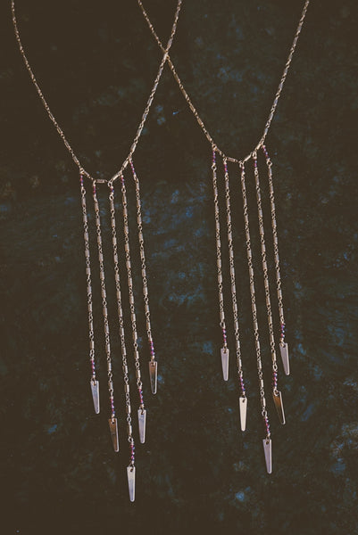 gold, cascading, statement necklace, product image